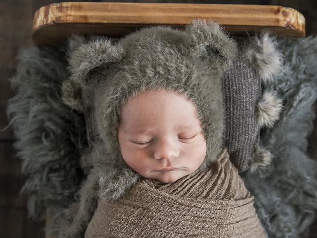 Edison Finn Antwis, who died from hypoplastic left heart syndrome at 10 days of age. His mum Jacque Antwis donated her breast milk to the Qld Milk Bank. Photo credit: Emma Shaw.