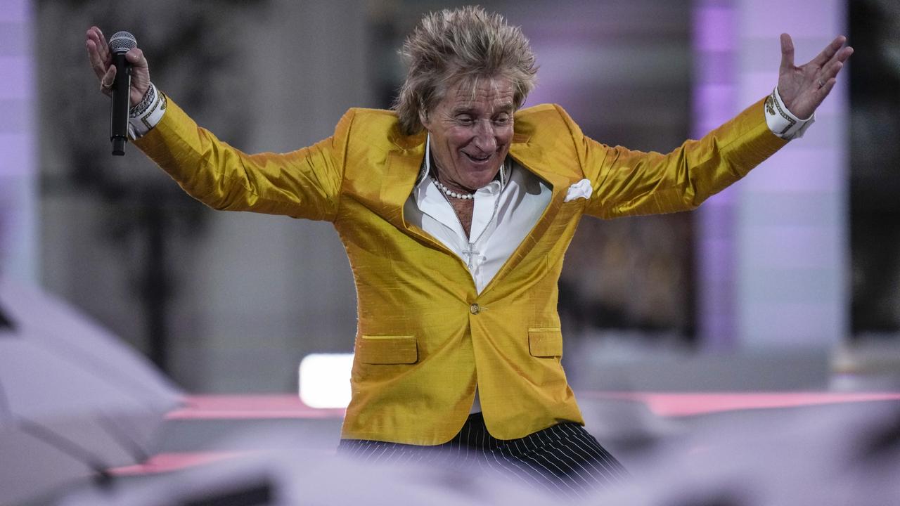 Rod Stewart was one of a number of celebrities who performed. Picture: Alastair Grant/WPA/Getty Images