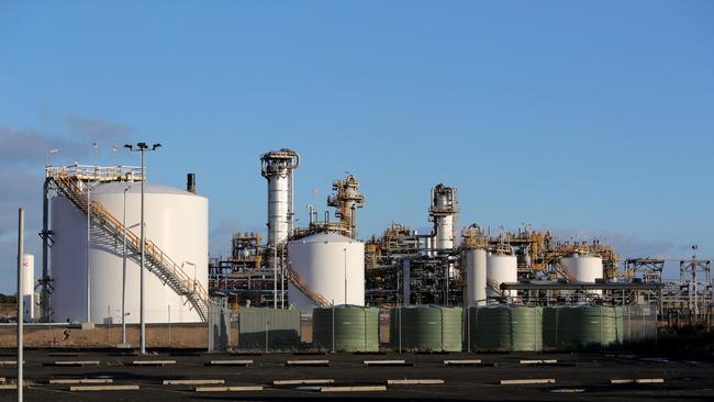 BHP/Esso’s Longford gas conditioning plant. Stuart McEvoy/The Australian