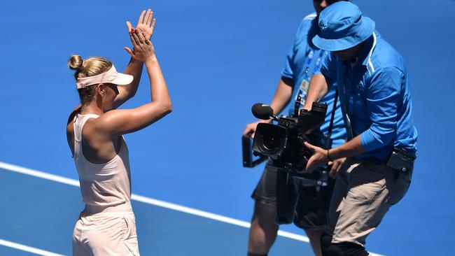 The Australian Open has a new star in the form of Marta Kostyuk. Picture: AFP