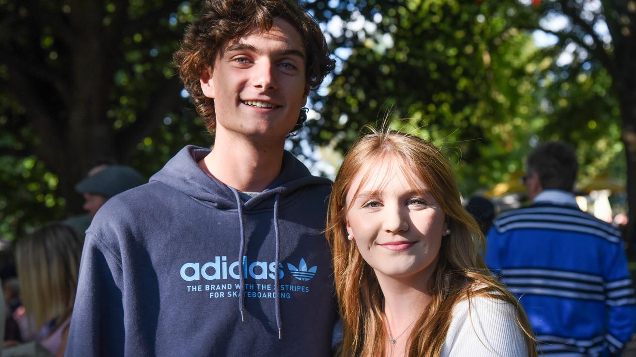 Harvey Bender and Chloe Leerson at City Park on Day 1 of Launceston's Festivale. Picture: Alex Treacy