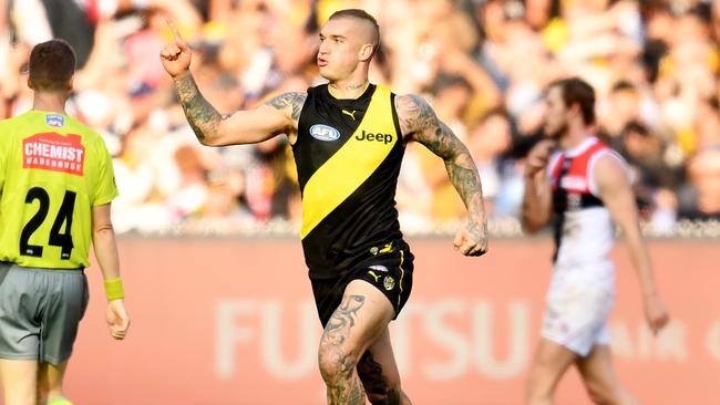 Dustin Martin was in top form against St Kilda. Picture: AAP Images