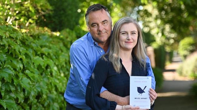 Annabel Bower, pictured with husband Josh Bower, has written “Miles Apart" to help other grieving parents. Picture: Keryn Stevens