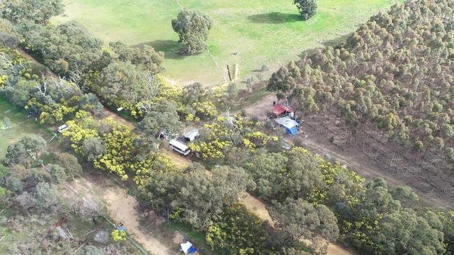 The group have been protesting along the highway between Buangor and Ararat since the middle of 2018