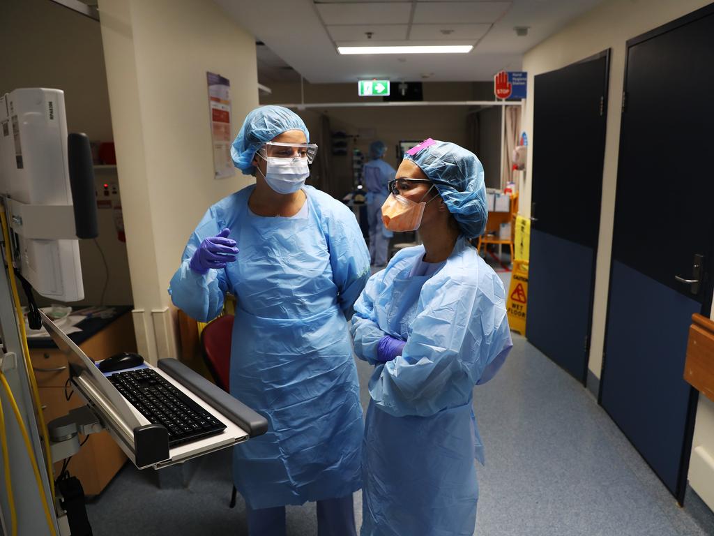 Nurses at the Royal Prince Alfred Hospital. Picture: Rohan Kelly