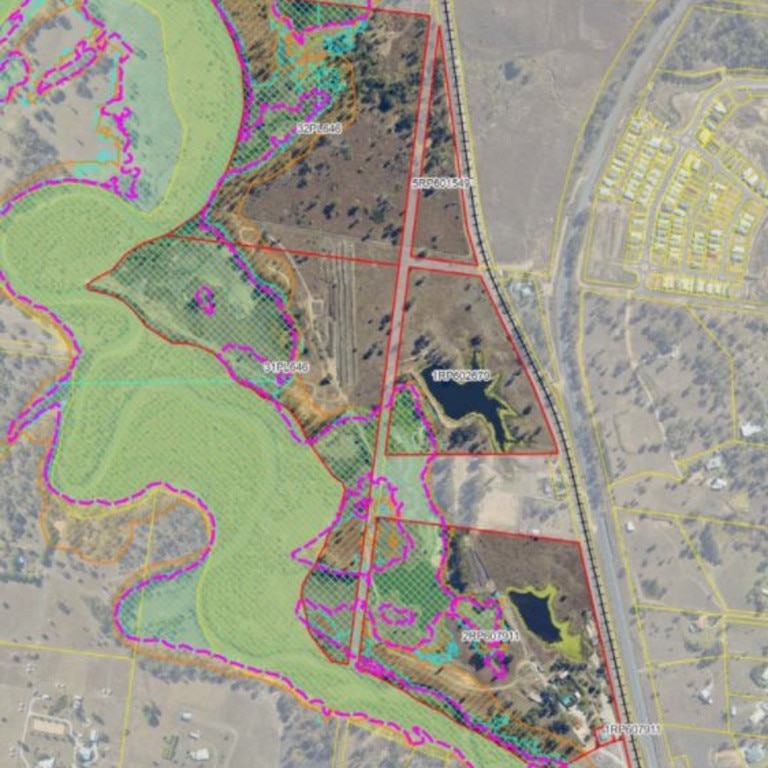 Concept designs and mapping for the potential Byelle Golf Course were presented to members in August this year ahead of the prospective DA. Supplied.