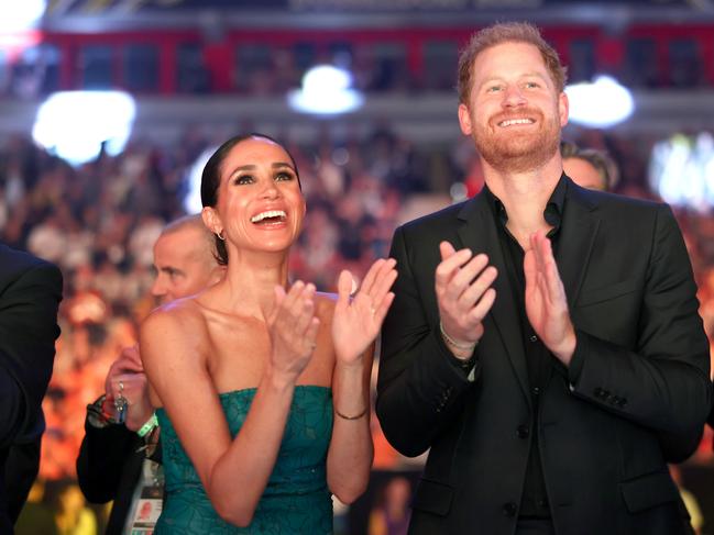 DUESSELDORF, GERMANY - SEPTEMBER 16: Prince Harry, Duke of Sussex, and Meghan, Duchess of Sussex attend the closing ceremony of the Invictus Games DÃÂ¼sseldorf 2023 at Merkur Spiel-Arena on September 16, 2023 in Duesseldorf, Germany. (Photo by Chris Jackson/Getty Images for the Invictus Games Foundation)