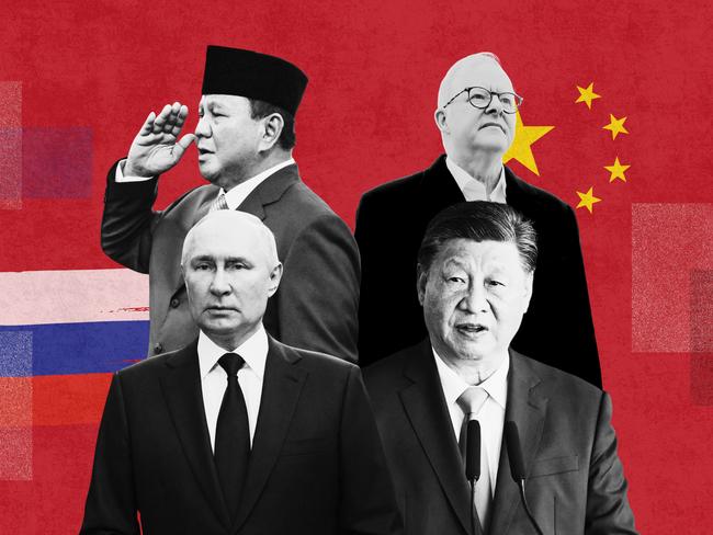 Prabowo Subianto, Anthony Albanese, Vladimir Putin, Xi Jinping