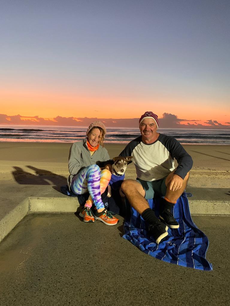 Locals Amanda Absolom and Greg Silk at Surfers Paradise. Picture Jenny Masters