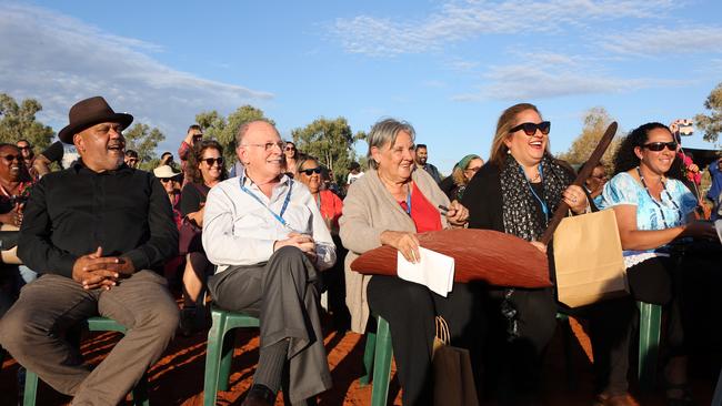 Noel Pearson, Mark Liebler, Pat Anderson, Megan Davis and Dalassa Yorkston in 2017. Picture: James Croucher