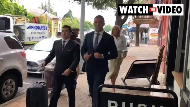 Sam Burgess arrives at court today