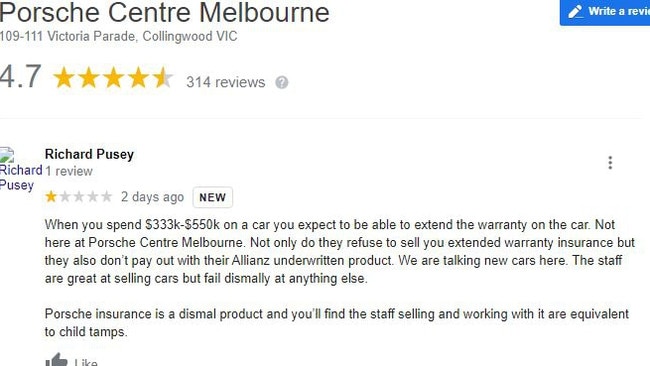 A member of the public alerted police to the Google review, in which they allegedly used a horrific profile picture.