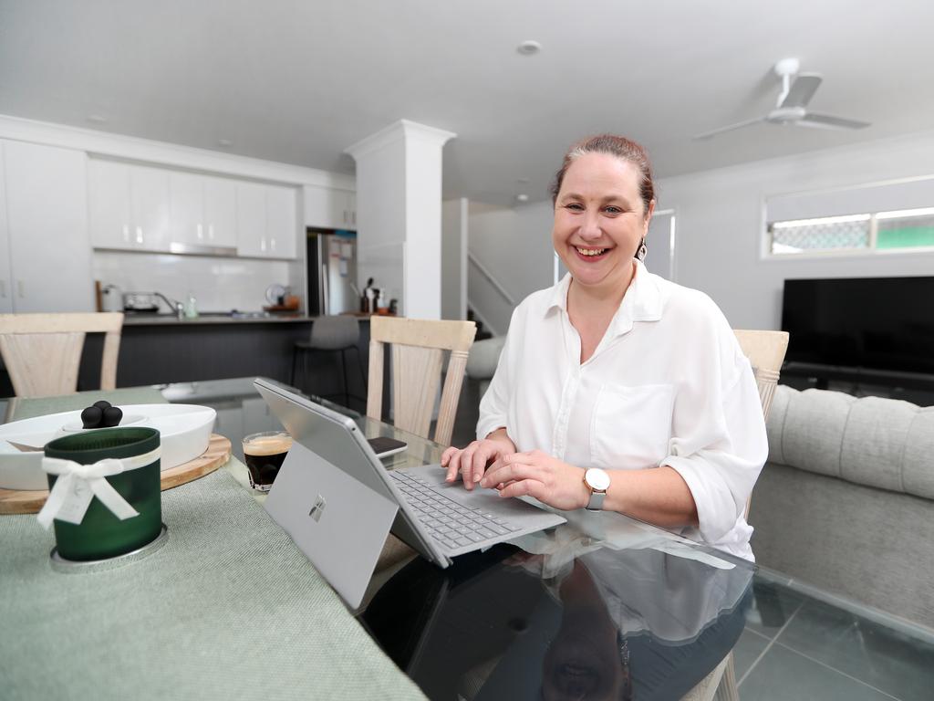 Emily Ridley is working permanently from home in Newport after starting her own accounting business called Emerge Advisory, which helps companies adapt to COVID-19. Picture: Tara Croser