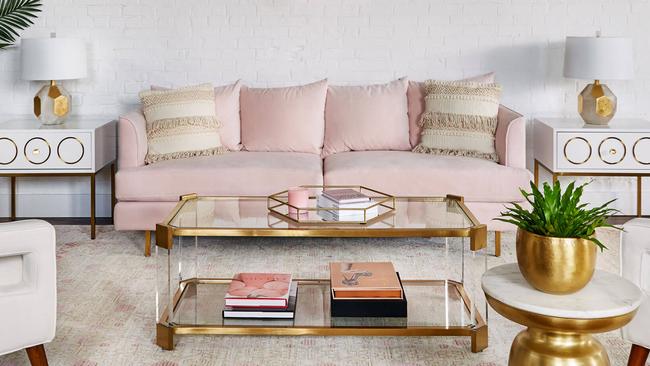The living room in the Village Marketing penthouse in New York.