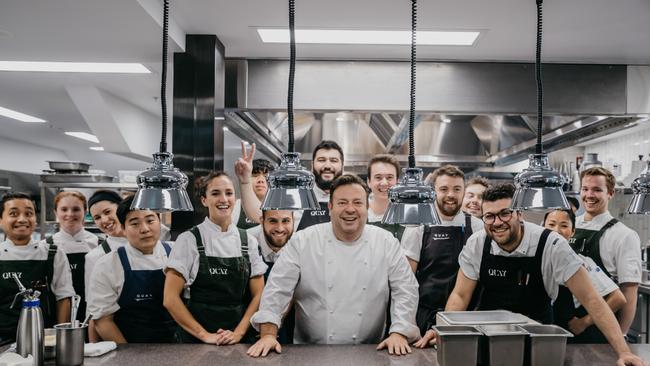 Peter Gilmore and the kitchen staff at Quay. Picture: Nikki To