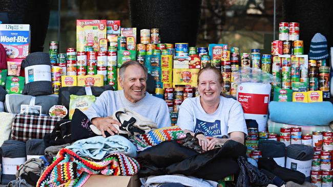 Ian McGregor and Lynette Favelle from Street Mission at Dee Why RSL. Picture: Adam Yip.