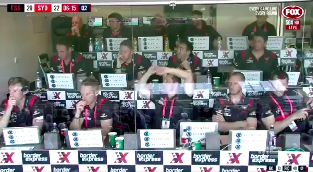Essendon's coaching box is fully stacked.