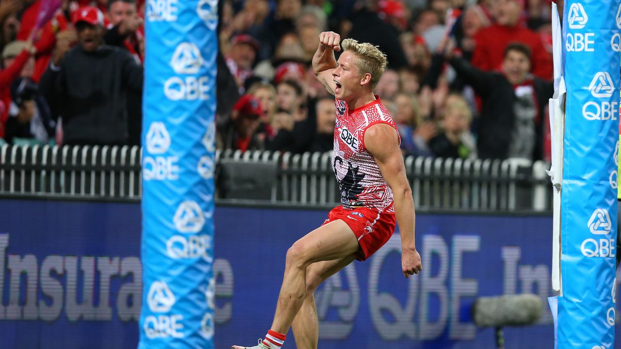 Isaac Heeney could not be stopped. Picture: Jason McCawley/AFL Photos/via Getty Images