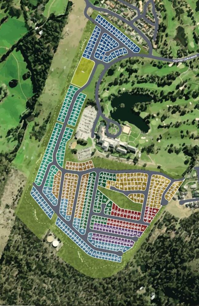 Country Club Estate masterplan (Stage 1, ‘The Greens’, located further up Country Club Ave out of frame). Picture: Supplied