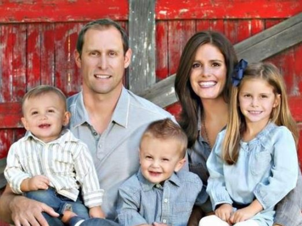 Adam Gase with wife Jennifer and their three children.