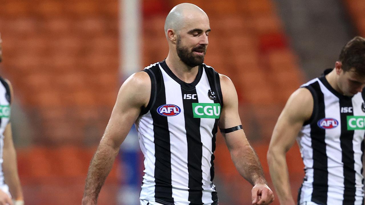 Collingwood won’t have Steele Sidebottom for the finals. Photo: Phil Hillyard