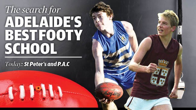 Fremantle’s Lachie Neale (in blue) and Melbourne’s Bernie Vince (in maroon) have been selected in St Peter’s and Prince Alfred’s all-time best football teams, as chosen by Messenger Community News.