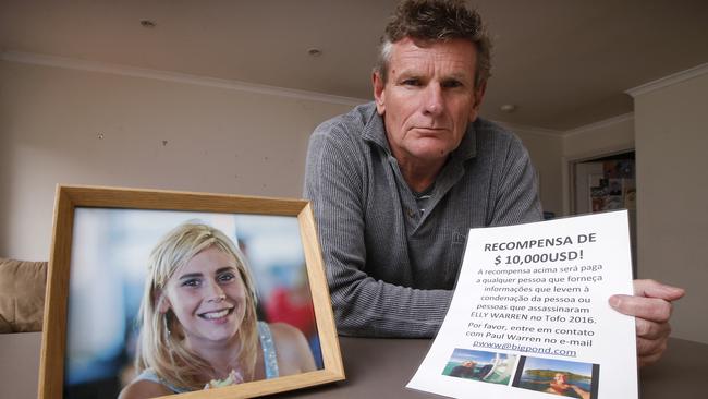 Paul Warren said he has had to investigate his daughter’s death himself after Australian authorities failed to investigate in another country. Picture: David Caird