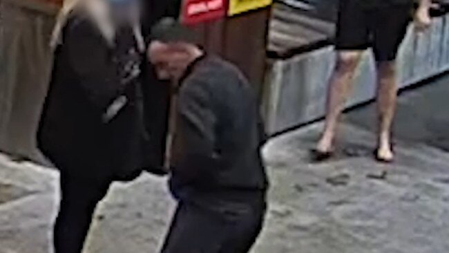 A grainy close-up of the man who had lost his beanie. Detectives wish to speak to him regarding the ATM theft. Picture: NSW Police