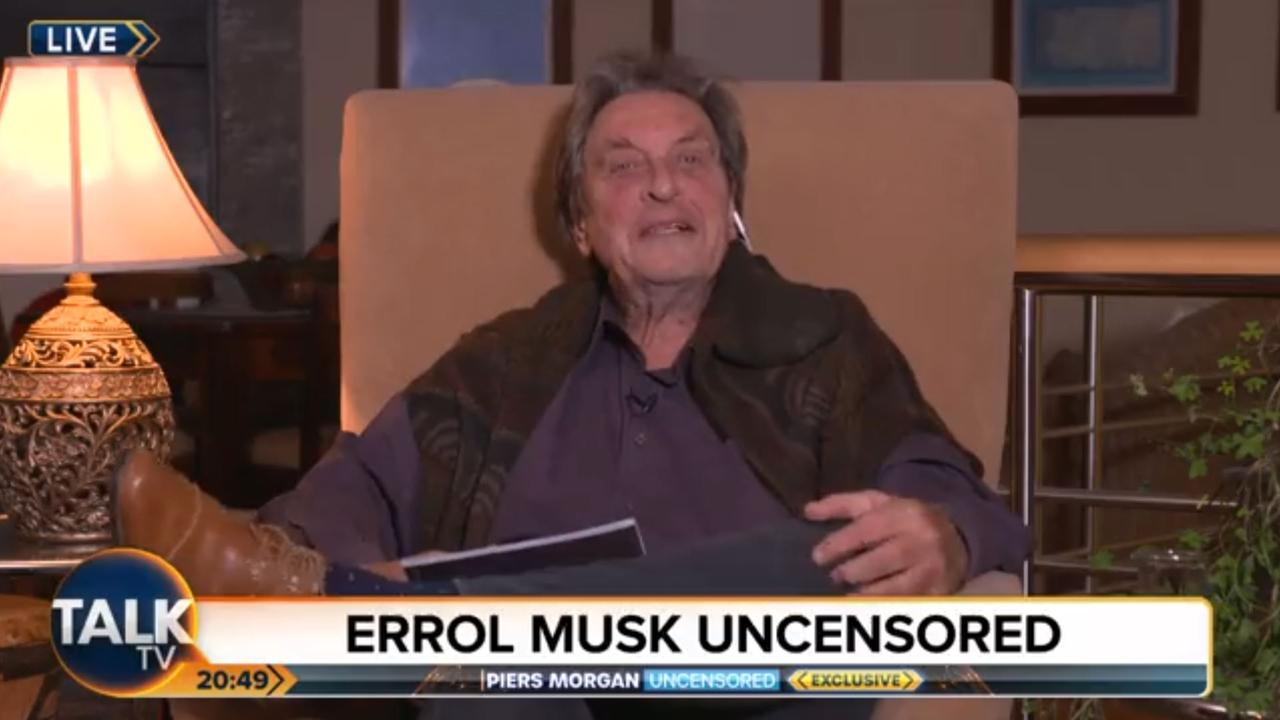 Errol Musk on Piers Morgan Uncensored. Picture: