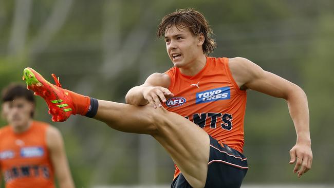 GWS coach Adam Kingsley has repeatedly said this season he was holding back Cadman for the right moment to make his senior debut. Picture: Phil Hillyard