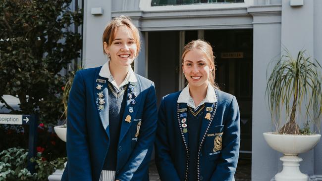 Shelford Girls’ Grammar 2022/23 captains Georgia and Elena.