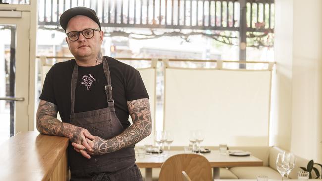 Chef Adam Liston at his restaurant ShoSho, in Hyde Park. Picture: Nick Clayton