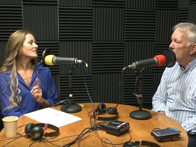 Madeleine West speaking with Andrew Rule.