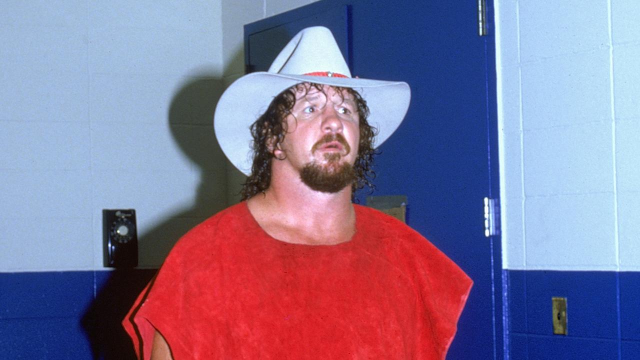 Terry Funk looks on in the hallway. (Photo by Bruce Bennett Studios via Getty Images Studios/Getty Images)