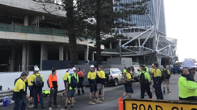 Tradies of the Jewel site just stood around the $1.4 billion development after they decided to strike.