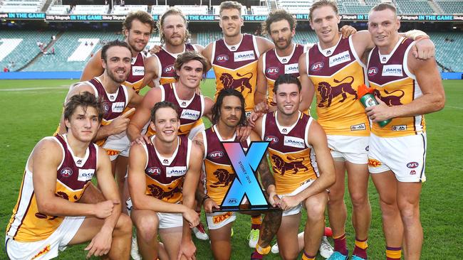 The Lions defeated the Swans in the grand final to claim the Sydney AFLX title. Picture: Getty