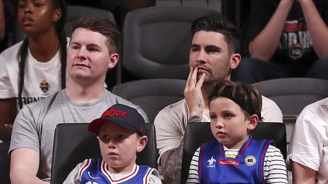 Port Adelaide footballer Chad Wingard in the crowd at the 36ers on Thursday night after Wingard requested a trade to Hawthorn. Picture Sarah Reed