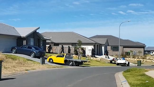 Police raided a home in Thrumster yesterday. Picture: NSW Police