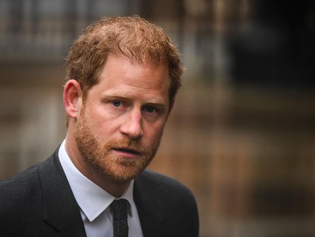 Prince Harry is in London for the case. Picture: AFP