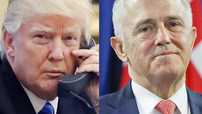 Donald Trump and Malcolm Turnbull. Not exactly the best of friends. Pic: AP