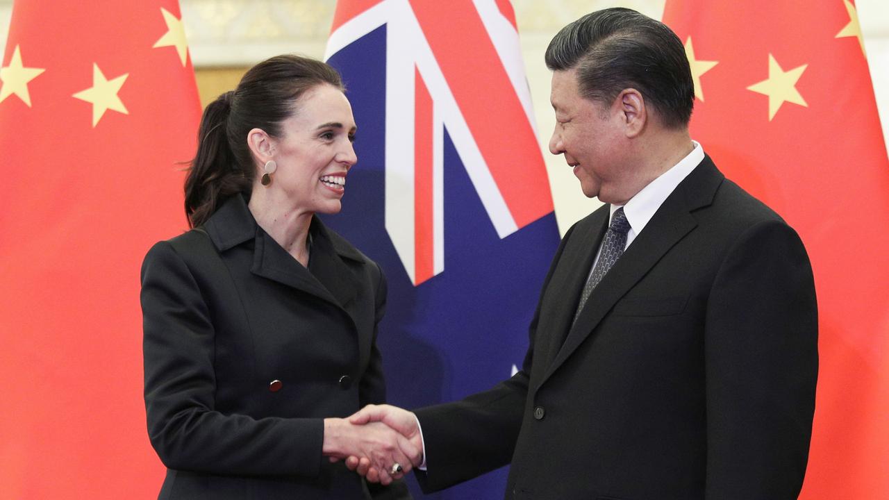 Jacinda Ardern meets with Xi Jinping in Beijing in 2019. Picture: Kenzaburo Fukuhara/AFP