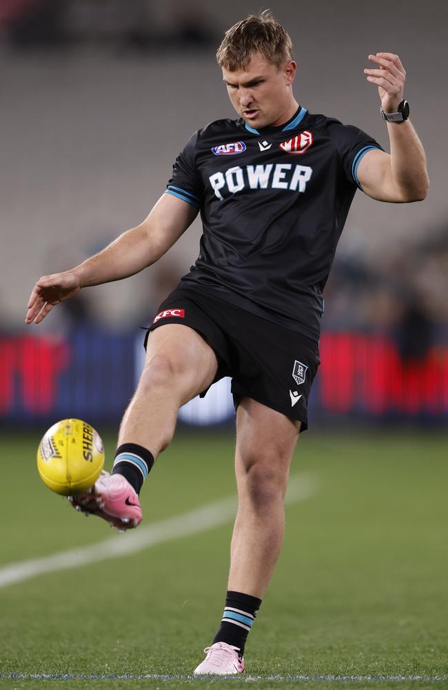 Ollie Wines has rebuked North Melbourne’s interest in securing the Brownlow Medallist. Picture: Darrian Traynor/AFL Photos/via Getty Images.