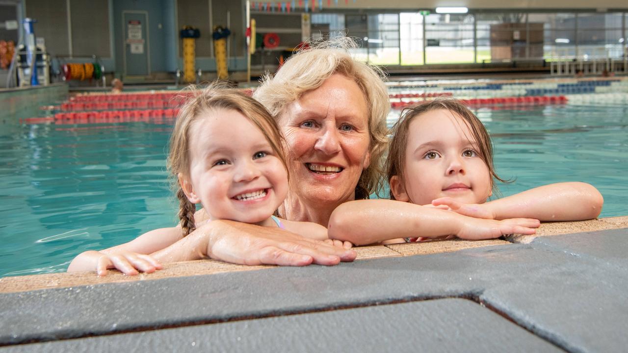 WaterWorld in Norlane is closing down, but it’s legacy will remain Julie Makin with granddaughter’s Maggie, 5, and Sophie, 2. Picture: Brad Fleet