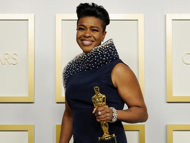 Mia Neal won the Oscar for Makeup and Hairstyling for Ma Rainey's Black Bottom. Picture: Getty Images