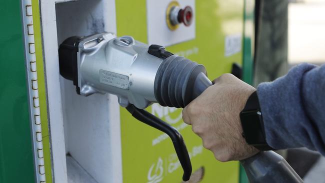 Generic picture of an electric car charging station in Sydney on Friday, July 21, 2017. (AAP Image/Daniel Munoz)