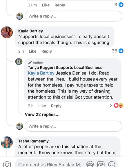 Ms Ruggeri defended the post on the Mackay Noticeboard. Picture: Facebook