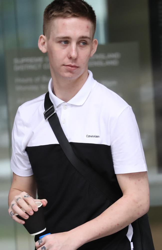 Zacary Levi Hassum, 19, leaving Brisbane District Court. Pic Annette Dew