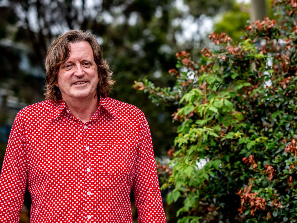 Red Wiggle Murray Cook photographed outside Westmead Hospital after visiting Yellow Wiggle Greg Page following his cardiac arrest on stage Friday night. Picture: IMAGE / MONIQUE HARMER