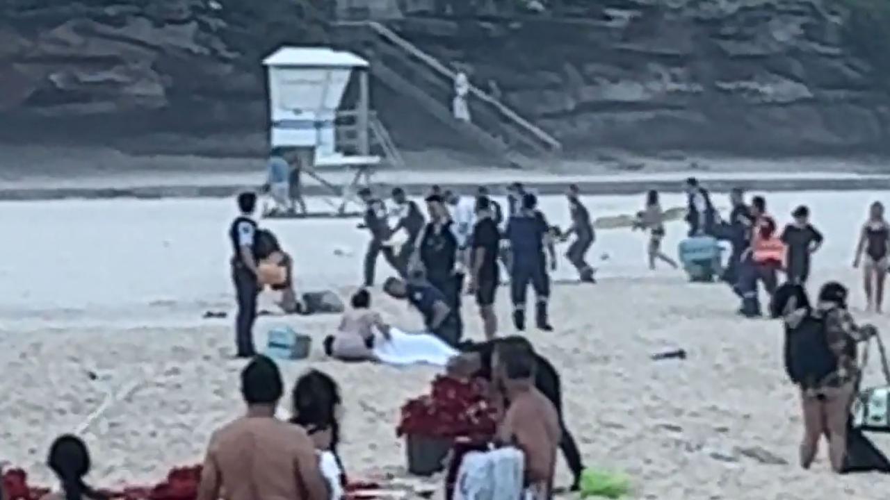 Witnesses described confronting scenes as lifeguards worked to treat victims. Picture: Nine