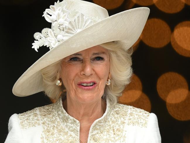 Camilla, Duchess of Cornwall departs after the National Service of Thanksgiving to Celebrate the Platinum Jubilee of Her Majesty The Queen at St Paul's Cathedral. Picture: Getty Images